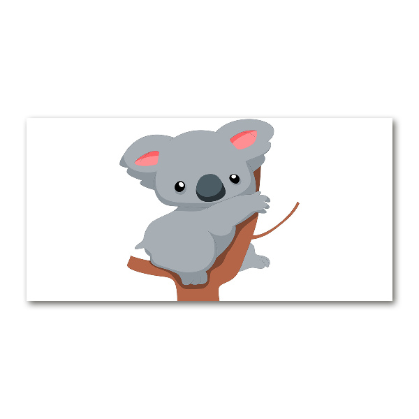 Glass picture print Koala on a tree