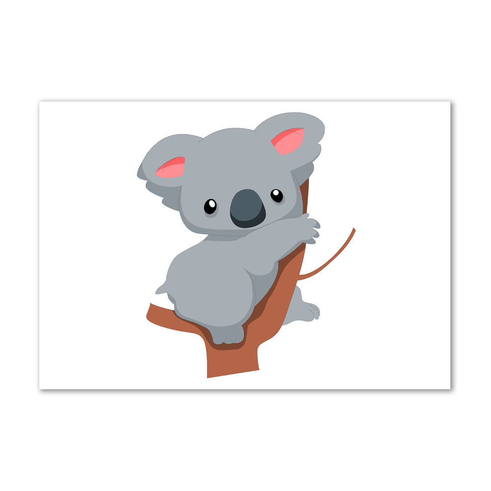 Glass picture print Koala on a tree