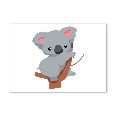 Glass picture print Koala on a tree