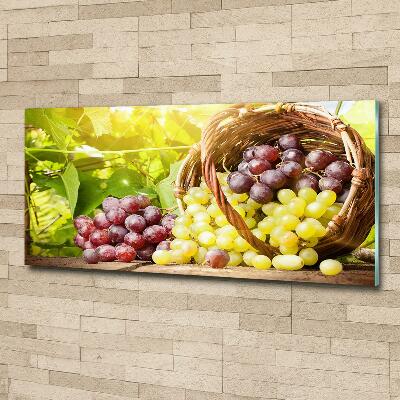 Wall art on glass Grapes in the basket