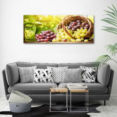 Wall art on glass Grapes in the basket