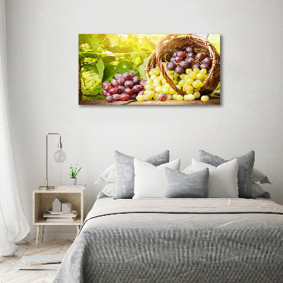 Wall art on glass Grapes in the basket