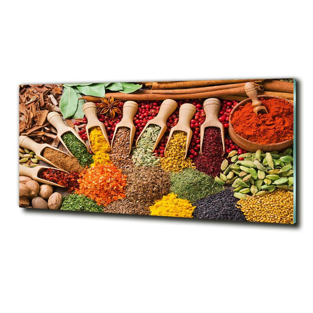 Glass art print Colorful spices