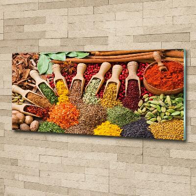 Glass art print Colorful spices