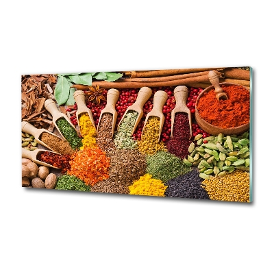 Glass art print Colorful spices