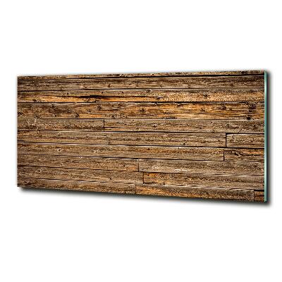 Glass art print Wooden wall