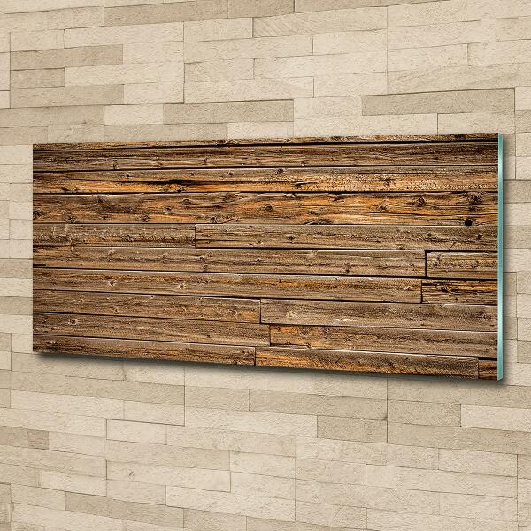 Glass art print Wooden wall