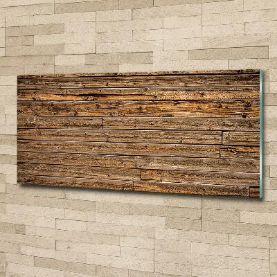 Glass art print Wooden wall