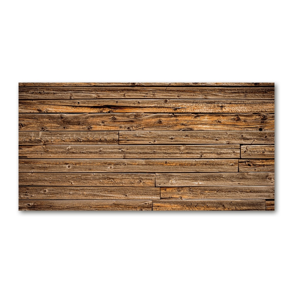 Glass art print Wooden wall