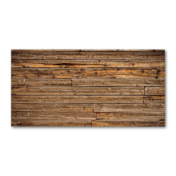 Glass art print Wooden wall