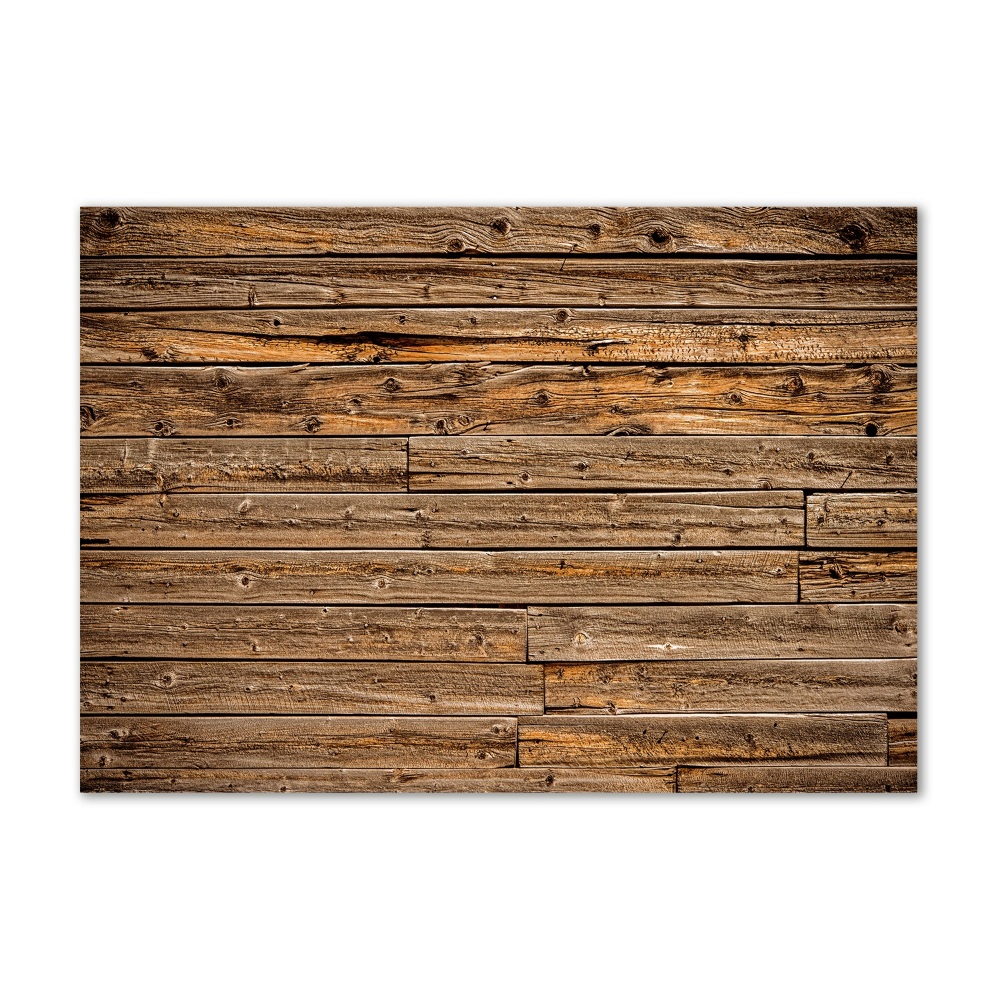 Glass art print Wooden wall