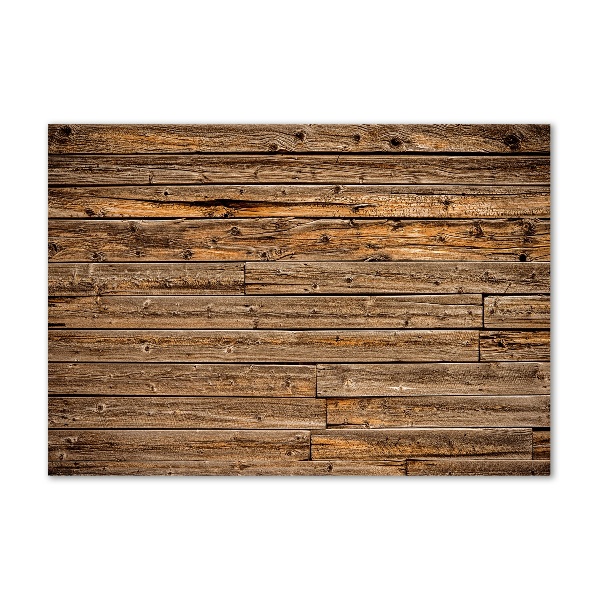 Glass art print Wooden wall