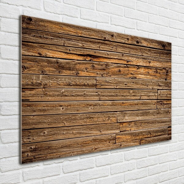 Glass art print Wooden wall