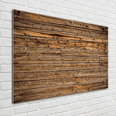 Glass art print Wooden wall