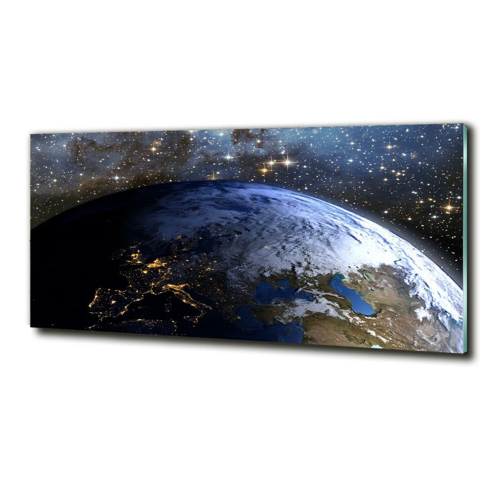 Glass art print Planet earth