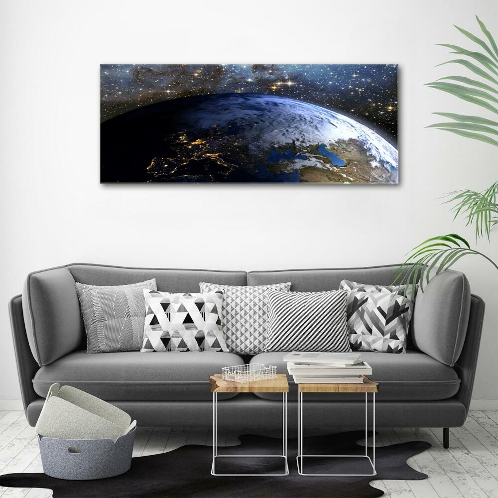 Glass art print Planet earth