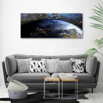 Glass art print Planet earth