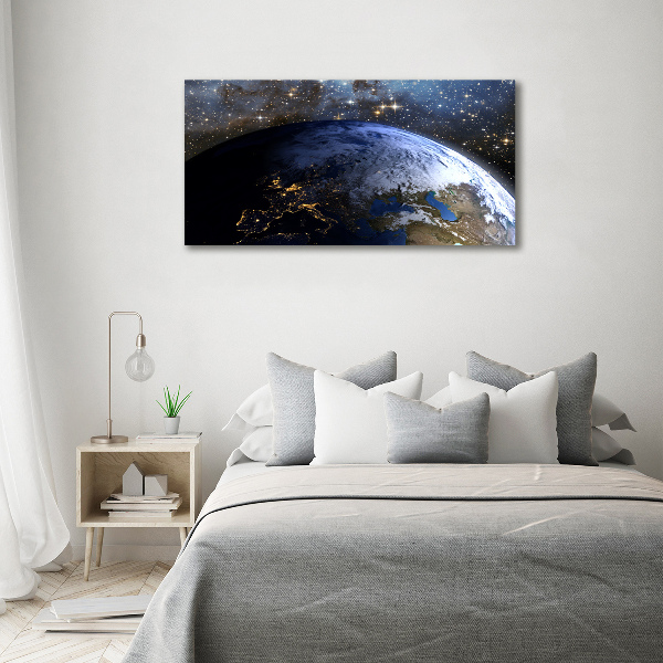 Glass art print Planet earth