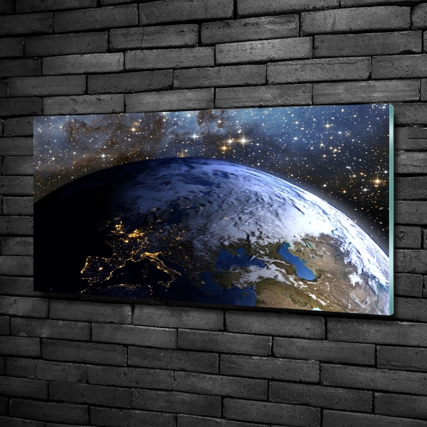 Glass art print Planet earth