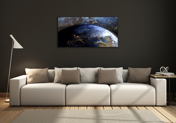 Glass art print Planet earth