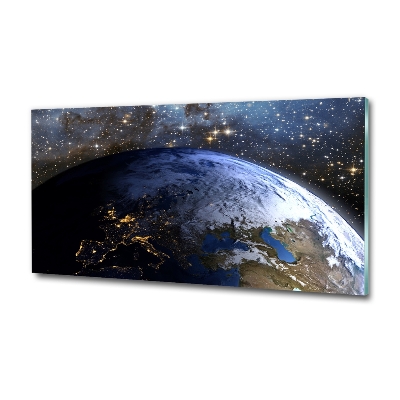 Glass art print Planet earth