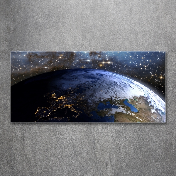 Glass art print Planet earth