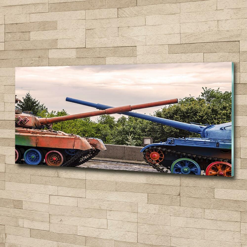 Glass picture print Two tanks