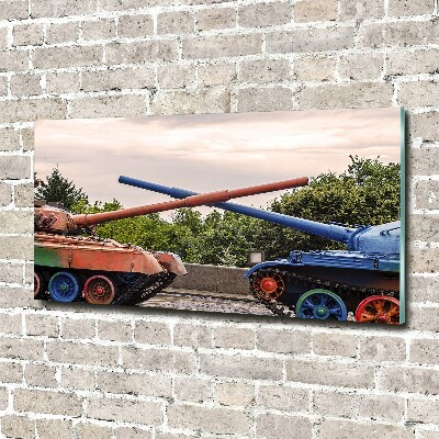 Glass picture print Two tanks