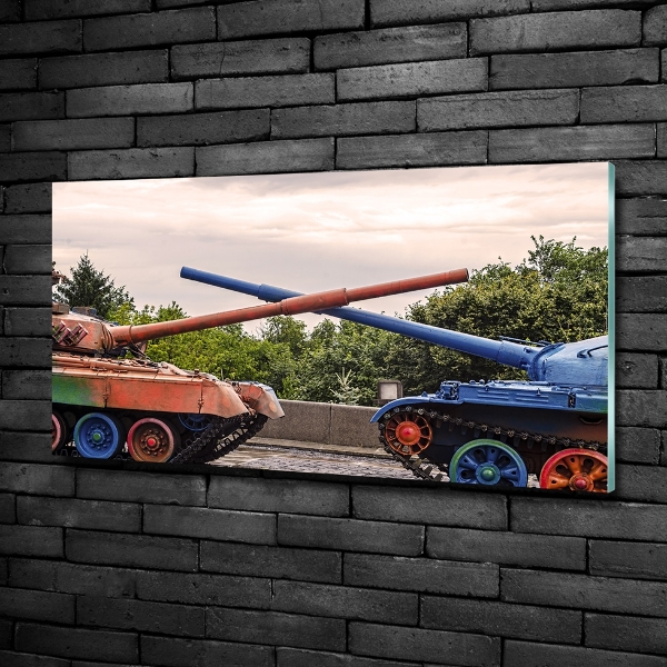 Glass picture print Two tanks