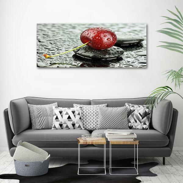 Glass art print Cherry in the rain