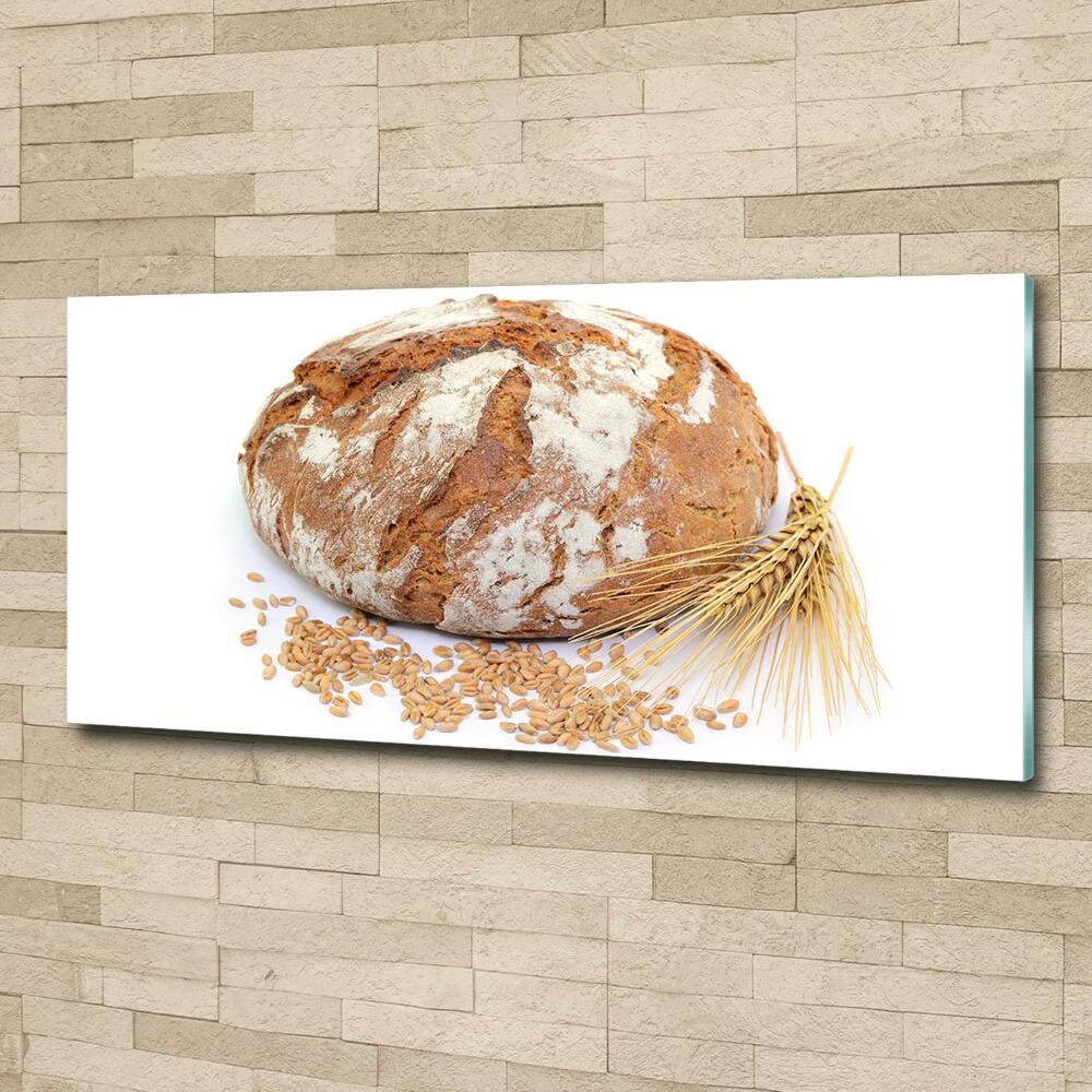 Wall art on glass Bread and wheat