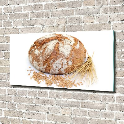 Wall art on glass Bread and wheat