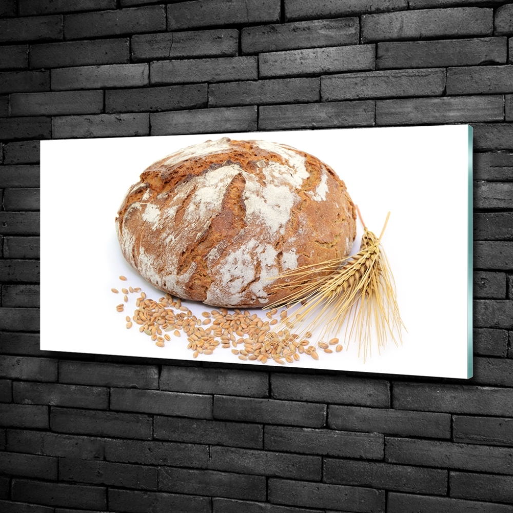 Wall art on glass Bread and wheat