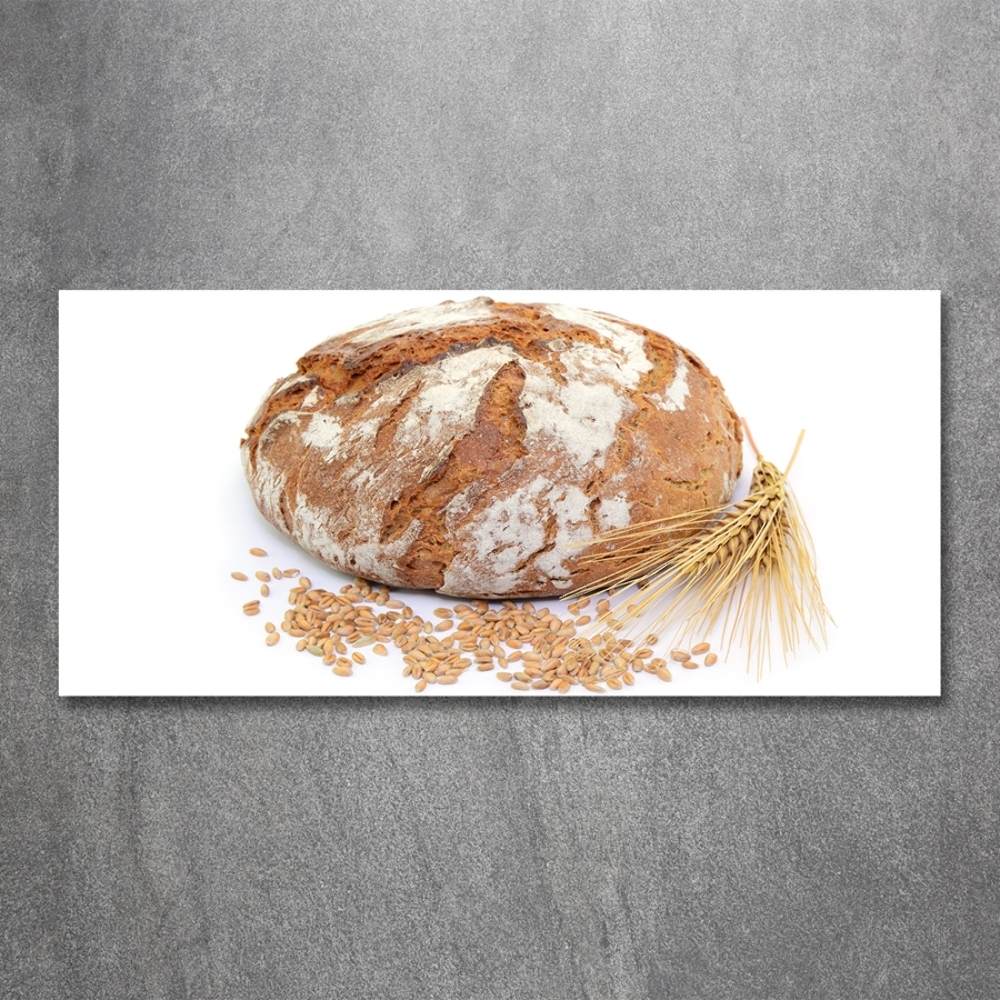 Wall art on glass Bread and wheat