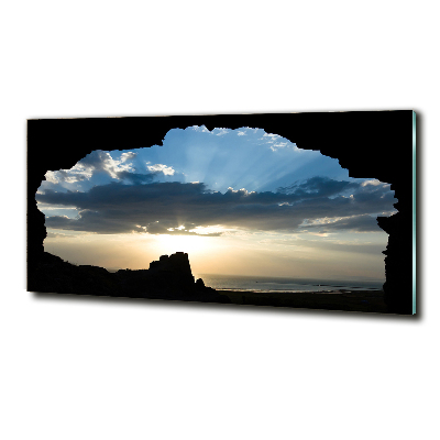 Glass art picture Sunset