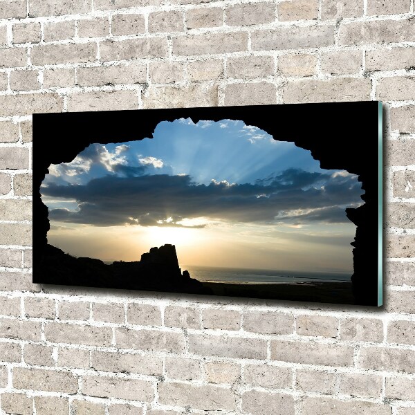 Glass art picture Sunset