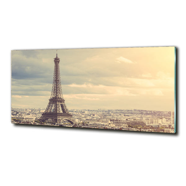 Glass wall art large Eiffel paris tower