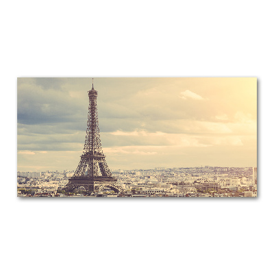 Glass wall art large Eiffel paris tower