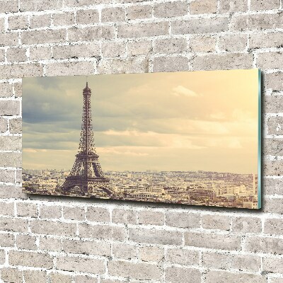 Glass wall art large Eiffel paris tower