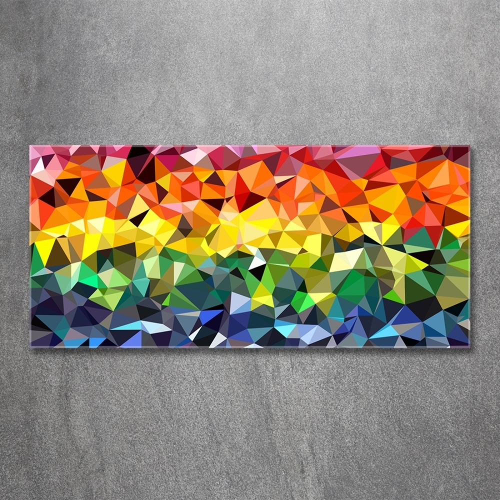 Glass art print Geometric background