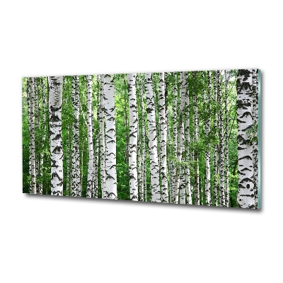 Wall art on glass Birch