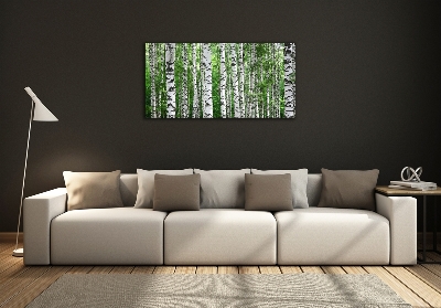 Wall art on glass Birch