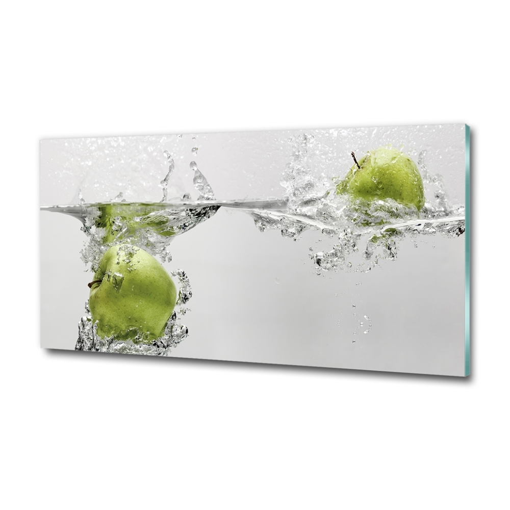 Glass art print Apple under water