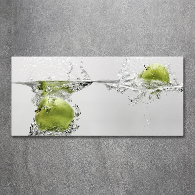 Glass art print Apple under water