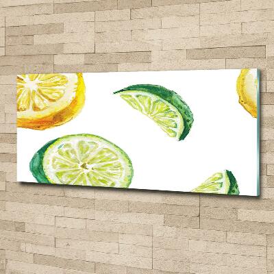 Wall art on glass Lemon and lime