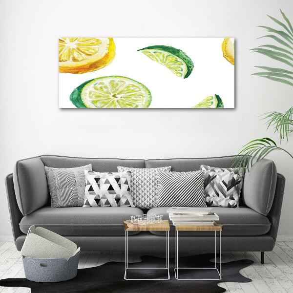 Wall art on glass Lemon and lime