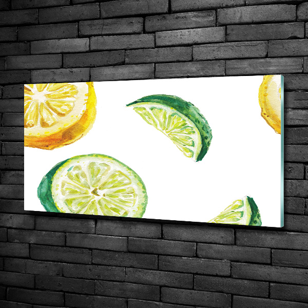 Wall art on glass Lemon and lime