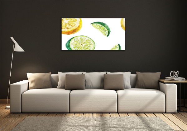 Wall art on glass Lemon and lime