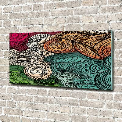 Glass art print Abstract feathers