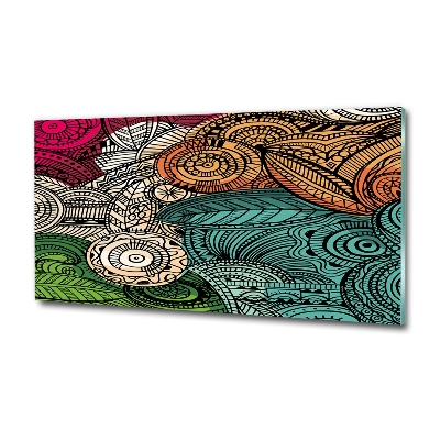 Glass art print Abstract feathers